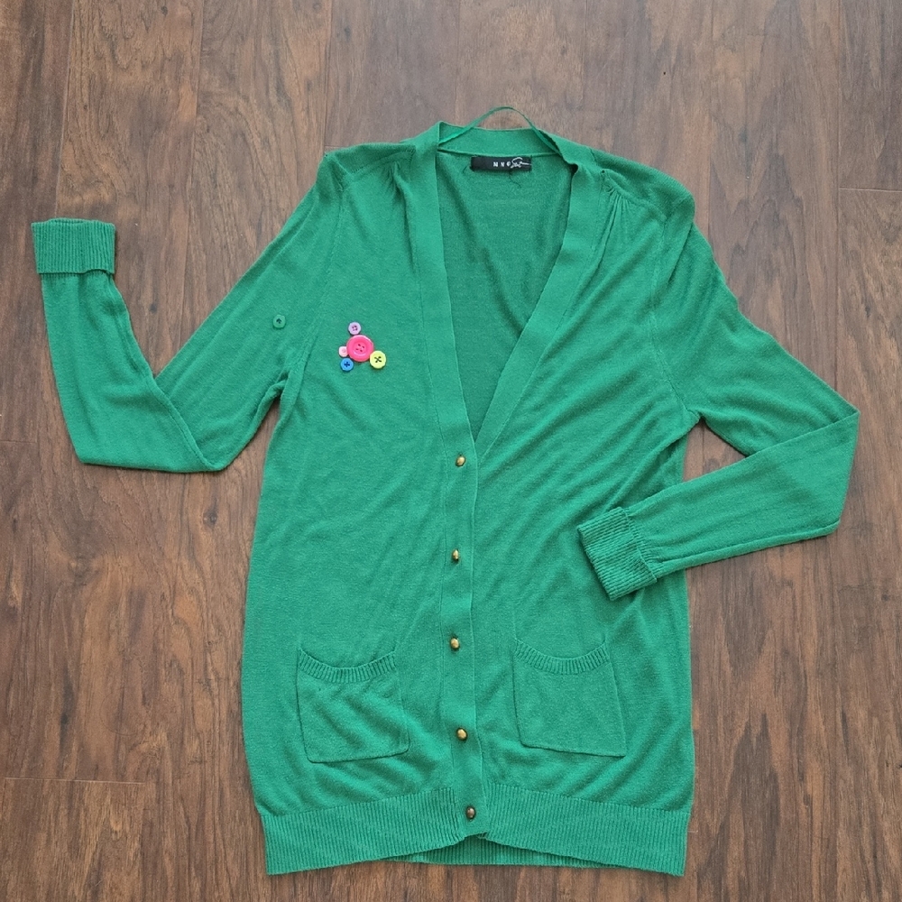 3 For 10) Mango Green Cardigan S